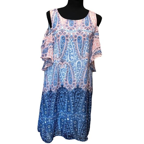 Love Reign Chiffon Drop Sleeve Shift Dress (L) - Picture 2 of 10